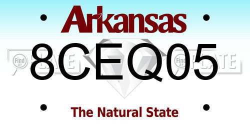 8CEQ05 Arkansas License Plate