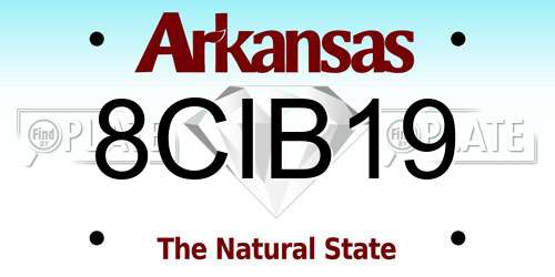 8CIB19 Arkansas License Plate