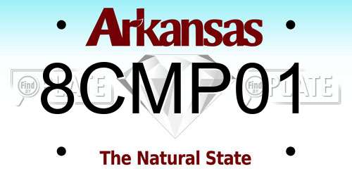 8CMP01 Arkansas License Plate