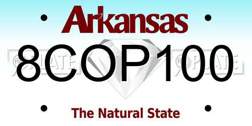 8COP100 Arkansas License Plate