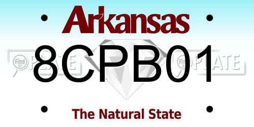 8CPB01 Arkansas License Plate
