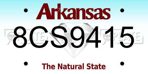 8CS9415 Arkansas License Plate