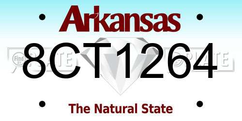 8CT1264 Arkansas License Plate
