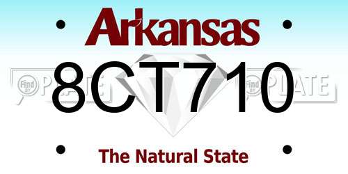 8CT710 Arkansas License Plate