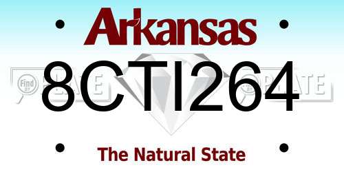 8CTI264 Arkansas License Plate