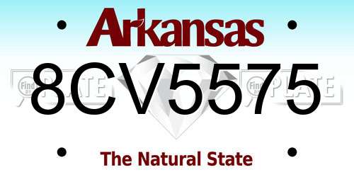 8CV5575 Arkansas License Plate