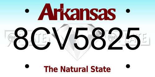 8CV5825 Arkansas License Plate