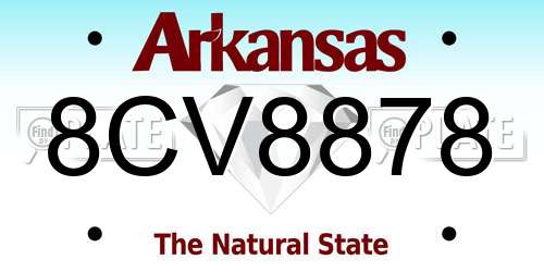 8CV8878 Arkansas License Plate