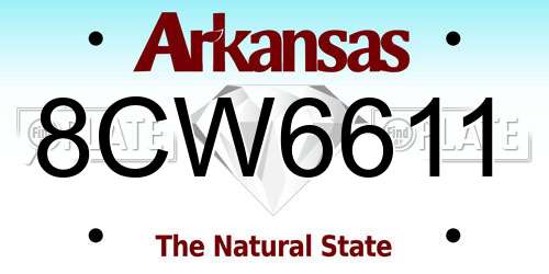 8CW6611 Arkansas License Plate