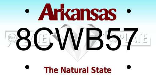 8CWB57 Arkansas License Plate