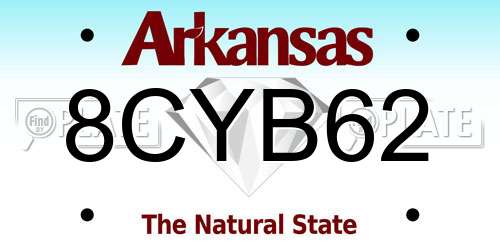 8CYB62 Arkansas License Plate