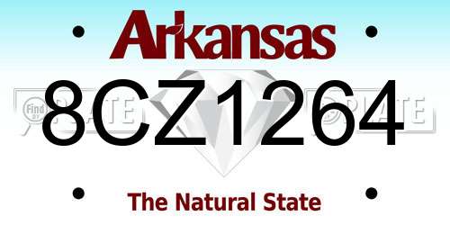 8CZ1264 Arkansas License Plate