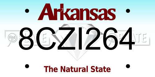 8CZI264 Arkansas License Plate