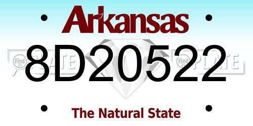 8D20522 Arkansas License Plate