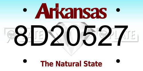 8D20527 Arkansas License Plate
