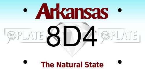 8D4 Arkansas License Plate