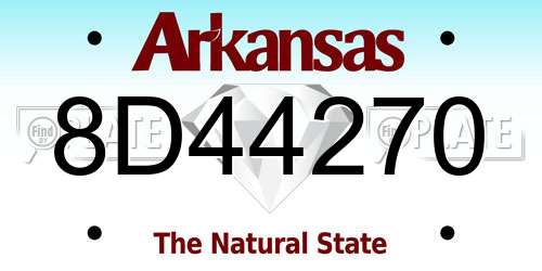 8D44270 Arkansas License Plate