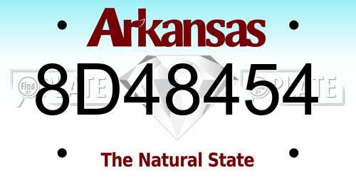 8D48454 Arkansas License Plate