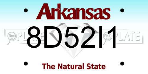 8D52I1 Arkansas License Plate