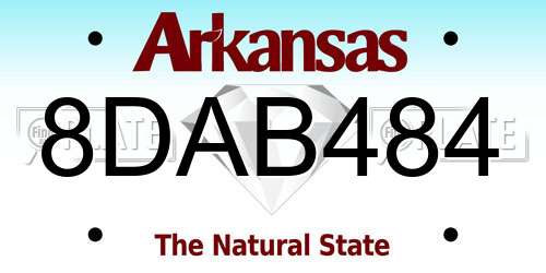 8DAB484 Arkansas License Plate