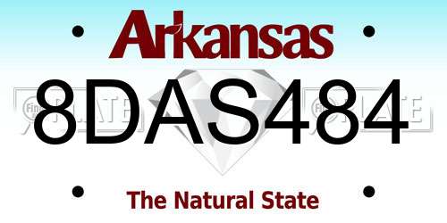 8DAS484 Arkansas License Plate