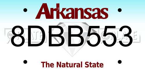 8DBB553 Arkansas License Plate