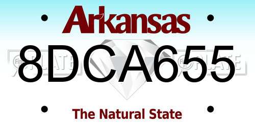 8DCA655 Arkansas License Plate