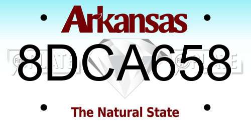 8DCA658 Arkansas License Plate