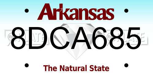 8DCA685 Arkansas License Plate