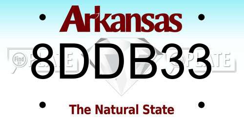8DDB33 Arkansas License Plate