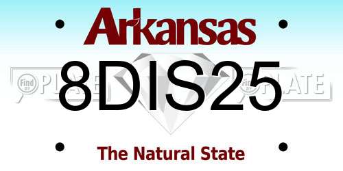 8DIS25 Arkansas License Plate