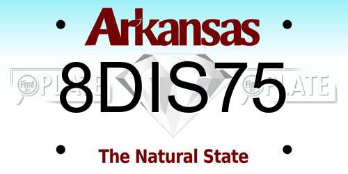 8DIS75 Arkansas License Plate