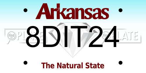 8DIT24 Arkansas License Plate
