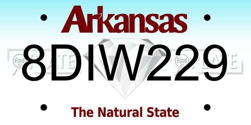 8DIW229 Arkansas License Plate