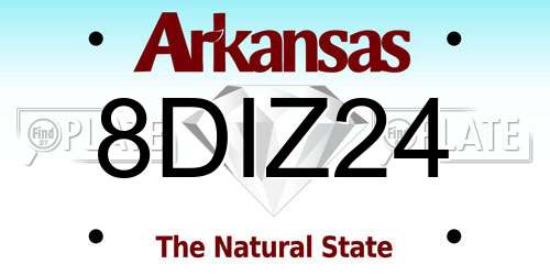 8DIZ24 Arkansas License Plate