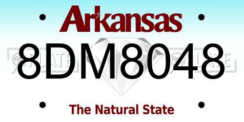 8DM8048 Arkansas License Plate
