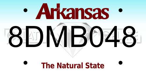 8DMB048 Arkansas License Plate