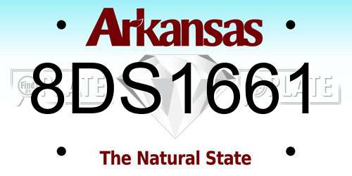 8DS1661 Arkansas License Plate