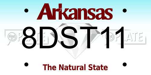 8DST11 Arkansas License Plate