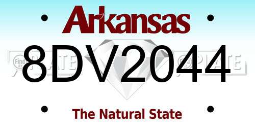 8DV2044 Arkansas License Plate