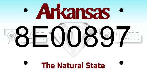 8E00897 Arkansas License Plate