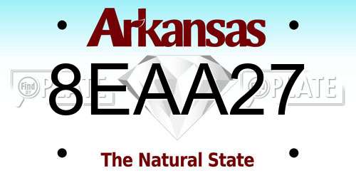 8EAA27 Arkansas License Plate