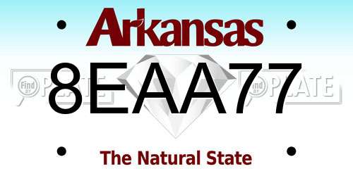 8EAA77 Arkansas License Plate