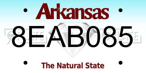 8EAB085 Arkansas License Plate