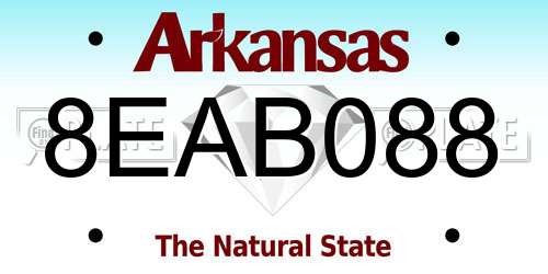 8EAB088 Arkansas License Plate