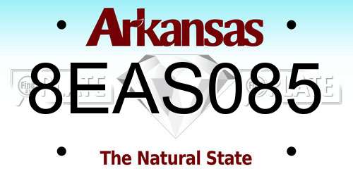 8EAS085 Arkansas License Plate