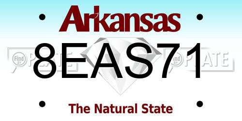 8EAS71 Arkansas License Plate