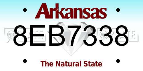 8EB7338 Arkansas License Plate