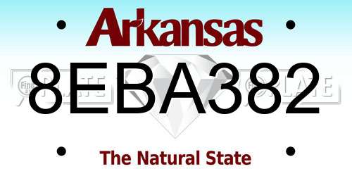8EBA382 Arkansas License Plate