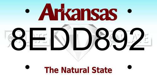 8EDD892 Arkansas License Plate